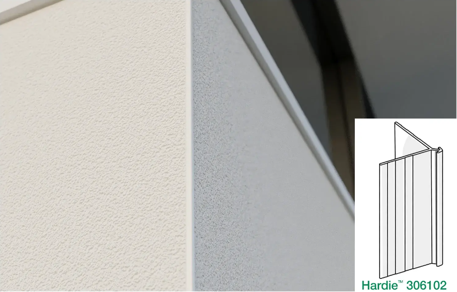 James Hardie 9mm Aluminium External Slimline Corner 3000mm | PPC Fibre Cement